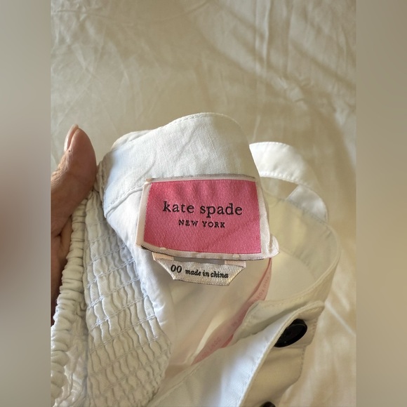 Kate Spade New York | Women's SZ 00 | White Midi Button Dress XS - Picture 3 of 6